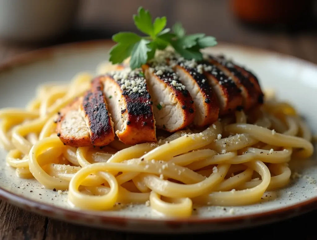 blackened chicken alfredo