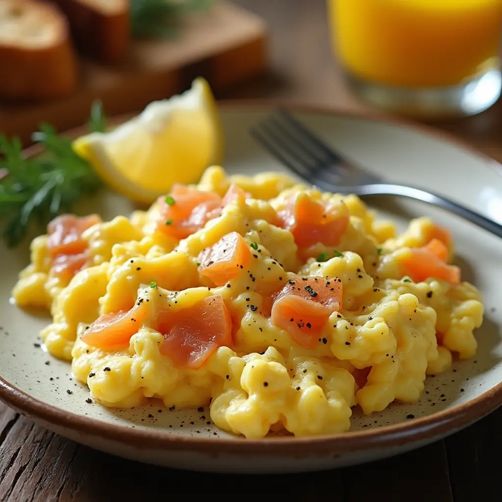 Smoked Salmon Scrambled Eggs